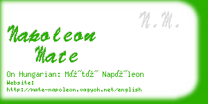 napoleon mate business card